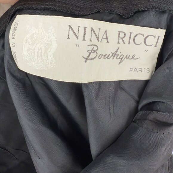 NINA RICCI Boutiqueโ Paris VTG Wool Academia Office Pleated Boho Print EU 38 / M - Picture 9 of 12